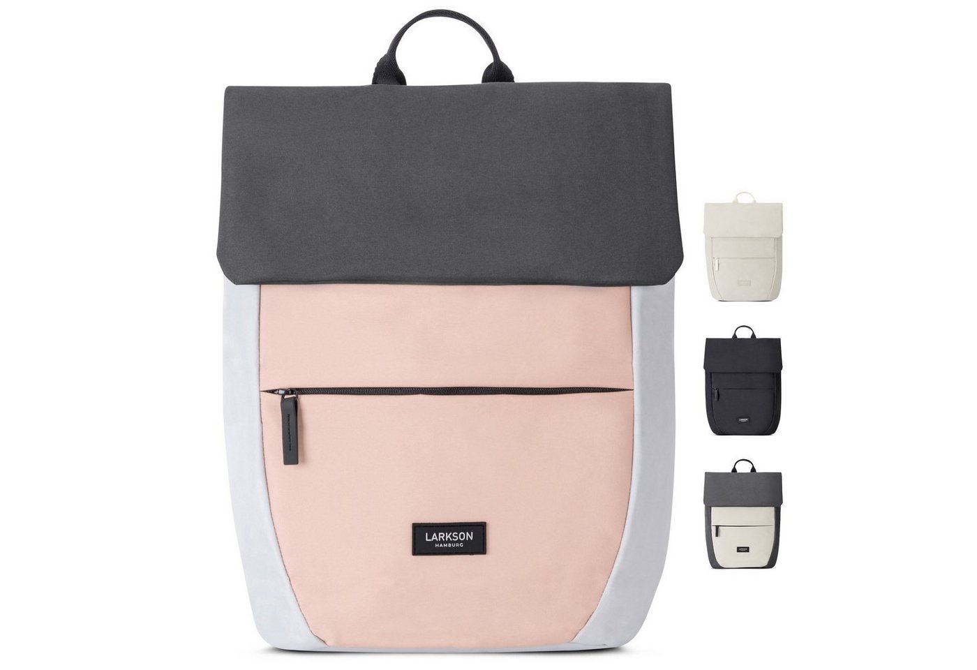 LARKSON Cityrucksack Ronja Laptop Rucksack Damen Herren Klein Elegant, Magnetverschluss, Laptopfach, Wasserabweisend von LARKSON