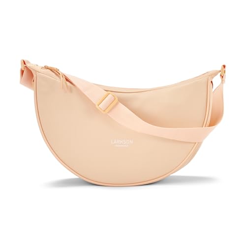 LARKSON Crossbody Bag Damen & Herren Pfirsich - Solveig Medium - Umhängetasche im Halbmond Style - Halbrunde Schultertasche - Moon Bag Design - Wasserabweisend von LARKSON