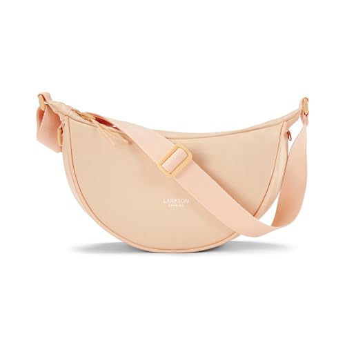 LARKSON Crossbody Bag Damen & Herren Pfirsich - Solveig Small - Umhängetasche im Halbmond Style - Halbrunde Schultertasche - Moon Bag Design - Wasserabweisend von LARKSON