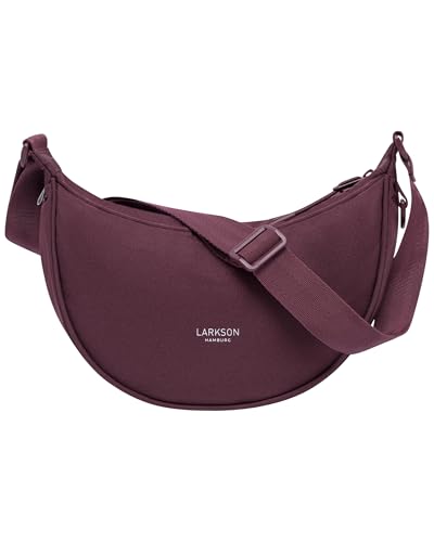 LARKSON Crossbody Bag Damen & Herren Rot - Solveig Small - Umhängetasche im Halbmond Style - Halbrunde Schultertasche - Moon Bag Design - Wasserabweisend von LARKSON