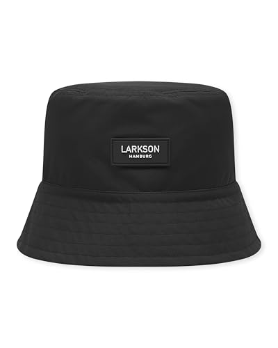 LARKSON Regenhut Damen Herren Schwarz - Mats - Regenmütze in Zwei Größen - Fischerhut Wasserdicht für Outdoor Festival Freizeit - wasserdichte Regenhaube Wassersäule 10000 mm von LARKSON