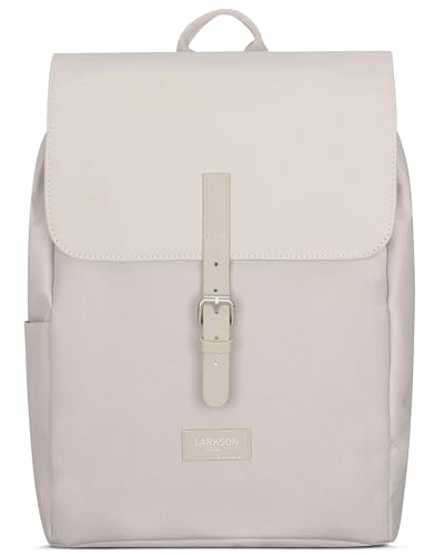 LARKSON Rucksack Damen Klein Beige - Ida - Kleiner Damenrucksack für Freizeit, Uni oder City - Mit Laptop Fach (bis 13 Zoll) - Elegant & Nachhaltig - Wasserabweisend von LARKSON