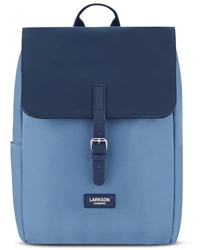LARKSON Rucksack Damen Klein Blau - Ida - Kleiner Damenrucksack für Freizeit, Uni oder City - Mit Laptop Fach (bis 13 Zoll) - Elegant & Nachhaltig - Wasserabweisend von LARKSON