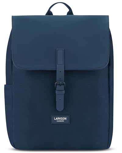 LARKSON Rucksack Damen Klein Blau - Ida - Kleiner Damenrucksack für Freizeit, Uni oder City - Mit Laptop Fach (bis 13 Zoll) - Elegant & Nachhaltig - Wasserabweisend von LARKSON
