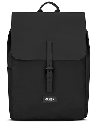 LARKSON Rucksack Damen Klein Schwarz - Ida - Kleiner Damenrucksack für Freizeit, Uni oder City - Mit Laptop Fach (bis 13 Zoll) - Elegant & Nachhaltig - Wasserabweisend von LARKSON
