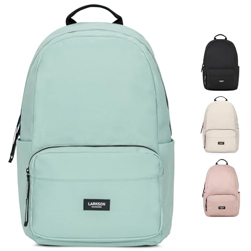 LARKSON Schulrucksack Mädchen & Jungen Teenager Mint - No 3 - Rucksack Damen & Herren für Schule - 16" Laptopfach - Aus Recyceltem PET - Wasserabweisend von LARKSON