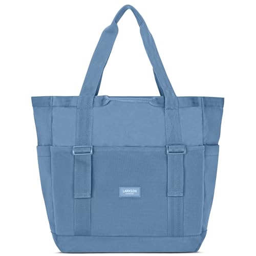 LARKSON Strandtasche Blau - Smilla - Badetasche mit Reißverschluss - Shopper Tasche Damen & Herren - Familie Strand Beach - Einkaufstasche aus Recyceltem PET von LARKSON