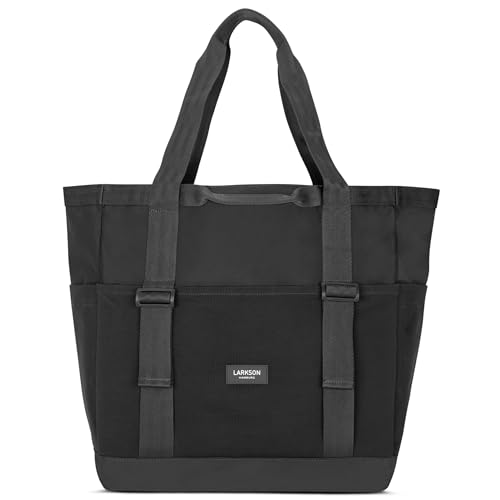 LARKSON Strandtasche Grau - Smilla - Badetasche mit Reißverschluss - Shopper Tasche Damen & Herren - Familie Strand Beach - Einkaufstasche aus Recyceltem PET von LARKSON