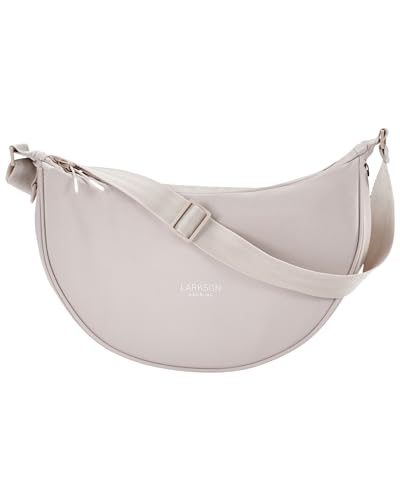 LARKSON Crossbody Bag Damen & Herren Beige - Solveig Medium - Umhängetasche im Halbmond Style - Halbrunde Schultertasche - Moon Bag Design - Wasserabweisend von LARKSON