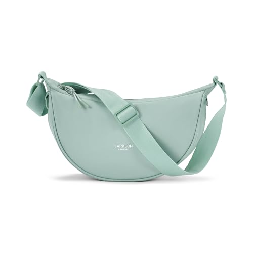 LARKSON Crossbody Bag Damen & Herren Mint - Solveig Small - Umhängetasche im Halbmond Style - Halbrunde Schultertasche - Moon Bag Design - Wasserabweisend LARKSON Crossbody Bag Damen & Herren Mint - Solveig Small - Umhängetasche im Halbmond Style - Halbrunde Schultertasche - Moon Bag Design - Wasserabweisend von LARKSON