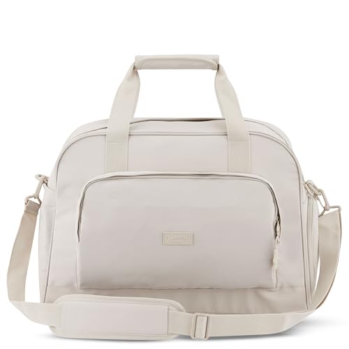 Larkson Weekender Damen & Herren Beige - Finja Large - Stylische Reisetasche Handgepäck mit Schuhfach - Travel Bag aus Recyceltem PET - Wasserabweisend von LARKSON