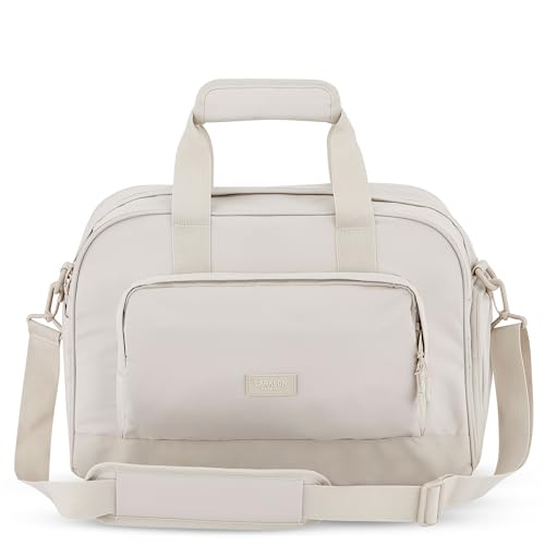 Larkson Weekender Damen & Herren Beige - Finja Medium - Stylische Reisetasche Handgepäck mit Schuhfach - Travel Bag aus Recyceltem PET - Wasserabweisend von LARKSON