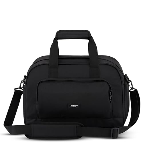 LARKSON Weekender Damen & Herren Schwarz - Finja Medium - Stylische Reisetasche Handgepäck mit Schuhfach - Travel Bag aus Recyceltem PET - Wasserabweisend von LARKSON