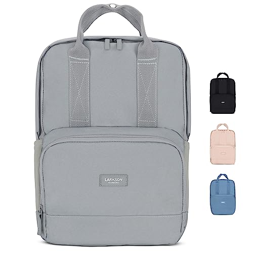 LARKSON Rucksack Damen & Herren Grau - No 6 - Daypack mit 16 Zoll Laptopfach - Rucksäcke für City Schule Business - Schulrucksack Mädchen Teenager - Wasserabweisend von LARKSON