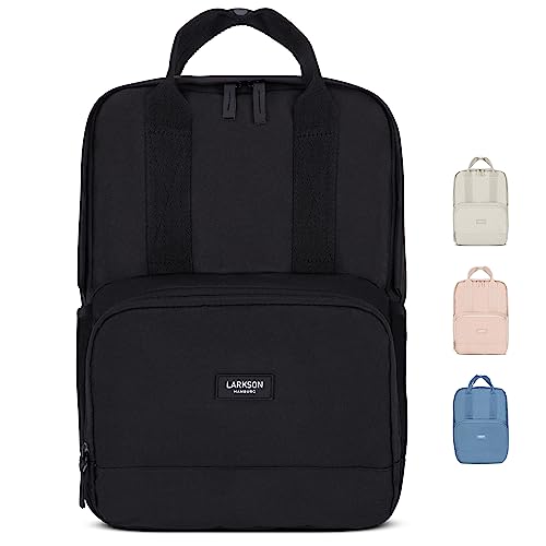 LARKSON Rucksack Damen & Herren Schwarz - No 6 - Daypack mit 16 Zoll Laptopfach - Rucksäcke für City Schule Business - Schulrucksack Mädchen Teenager - Wasserabweisend von LARKSON