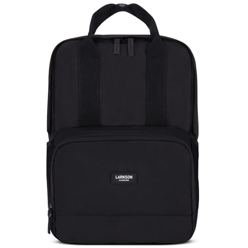 LARKSON Rucksack Damen & Herren Schwarz - No 6 - Daypack mit 16 Zoll Laptopfach - Rucksäcke für City Schule Business - Schulrucksack Mädchen Teenager - Wasserabweisend von LARKSON