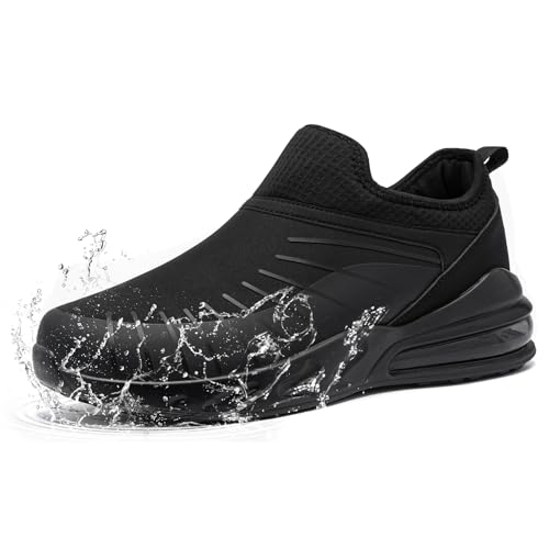 LARNMERN Kochschuhe Herren Damen rutschfeste Schuhe Küche Arbeitsschuhe Wasserfeste Koch Schuhe Männer Frauen Kellner Berufsschuhe Non-Slip,Schwarz/42 EU von LARNMERN