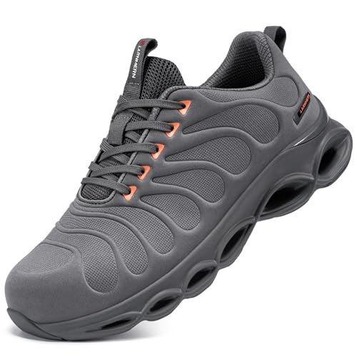 LARNMERN Stahlkappenschuhe für Herren und Damen, breit, leicht, Sicherheitsschuhe, bequeme Sicherheitsschuhe, bunte Tennis-Arbeitsschuhe, smoked pearl, 11 Women/9 Men LARNMERN Stahlkappenschuhe für Herren und Damen, breit, leicht, Sicherheitsschuhe, bequeme Sicherheitsschuhe, bunte Tennis-Arbeitsschuhe, smoked pearl, 11 Women/9 Men von LARNMERN