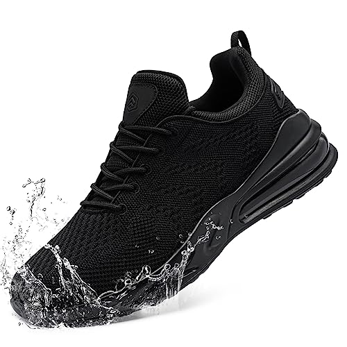 LARNMERN Wasserdicht Schuhe Laufschuhe Damen Sportschuhe Kochschuhe rutschfeste Turnschuhe Fashion Outdoor Casual Schuhe Fitness(35.5,Schwarz) von LARNMERN