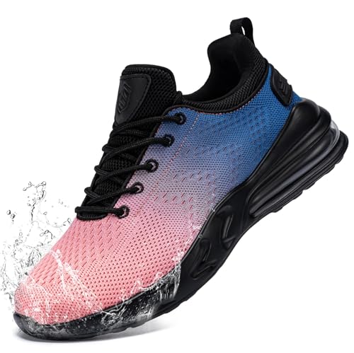 LARNMERN Wasserdicht Schuhe Laufschuhe Herren Sportschuhe Kochschuhe rutschfeste Turnschuhe Fashion Outdoor Casual Schuhe Fitness(Zauberbonbon,38) von LARNMERN