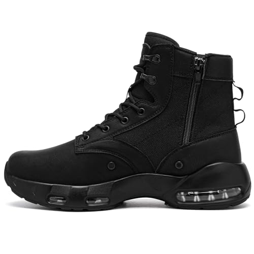 LARNMERN wasserdichte Stiefel Herren Kochschuhe rutschfeste Arbeitsschuhe Schuhe Herren Küche Wasserdicht Schuhe Motorradstiefel Schwarz,45 EU von LARNMERN