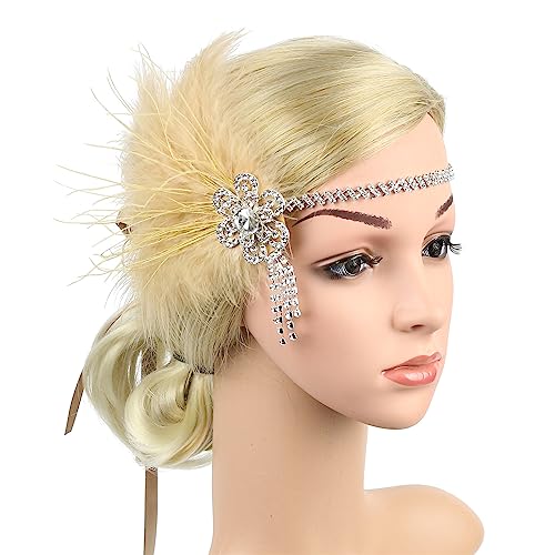Ethnische Halloween-Stirnbänder mit Strass und Feder, auffällige Stirnbänder für Damen, Stirnband für Hochzeit, Party, Feder-Stirnband der 1920er-Jahre, Feder-Stirnbänder für Damen, Ethnische Halloween-Stirnbänder mit Strass und Feder, auffällige Stirnbänder für Damen, Stirnband für Hochzeit, Party, Feder-Stirnband der 1920er-Jahre, Feder-Stirnbänder für Damen, von LARUISEE