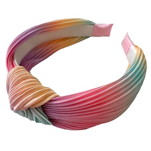 Süßes Haar-Accessoire für Damen, Haarreif zum Waschen des Gesichts, elegante Stirnbänder mit Batikdekor, sanfter Haarreifen, farblich passende Haarreifen für Damen, mehrfarbig, weiches Haar von LARUISEE