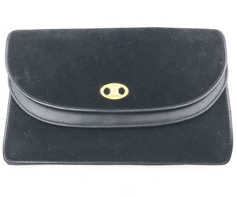 Celine Vintage Schwarze Doppelklappen Clutch Celine Vintage Schwarze Doppelklappen Clutch von LARVintage