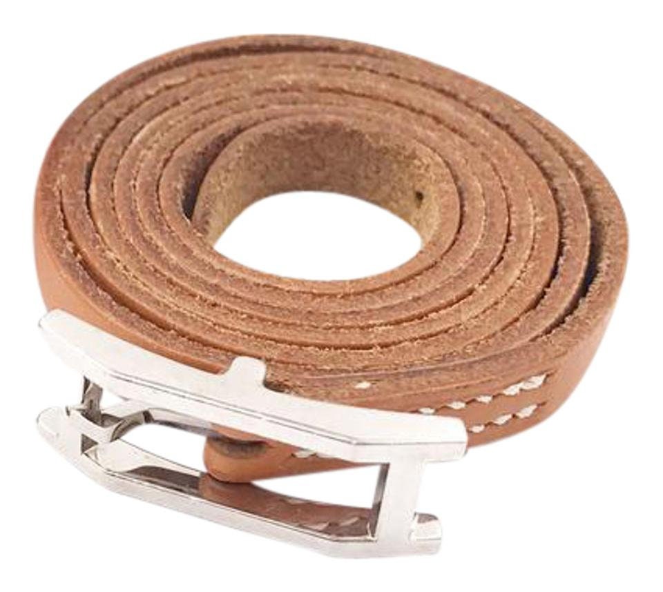 Hermes Palladium H Gürtel Leder Wickelarmband Hermes Palladium H Gürtel Leder Wickelarmband von LARVintage