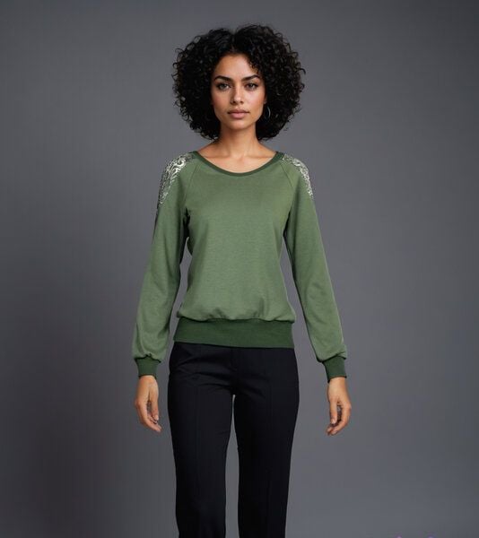 Pullover aus Kapok & Spitze - Lasalina von LASALINA