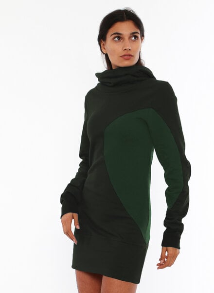 LASALINA Winter Kapuzenkleid aus Bio Baumwolle - NISSA von LASALINA