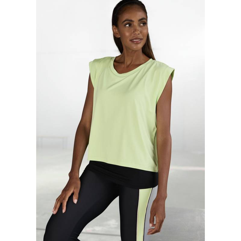 LASCANA ACTIVE 2-in-1-Shirt Damen matcha Gr.XS (32/34) von LASCANA ACTIVE
