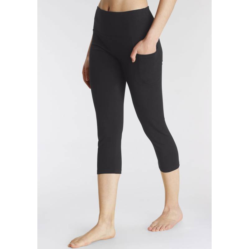 LASCANA ACTIVE 3/4-Leggings Damen schwarz Gr.48/50 von LASCANA ACTIVE