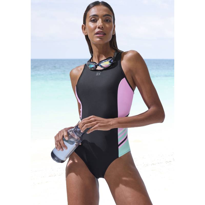 LASCANA ACTIVE Badeanzug Damen schwarz-mint Gr.38 von LASCANA ACTIVE