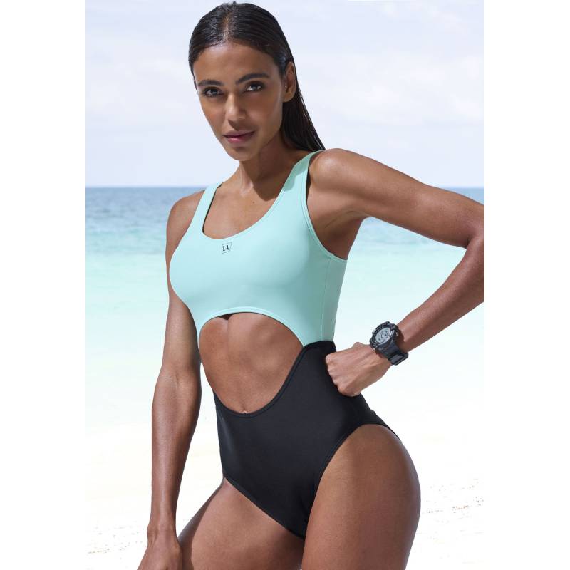 LASCANA ACTIVE Badeanzug Damen schwarz-mint Gr.46 von LASCANA ACTIVE