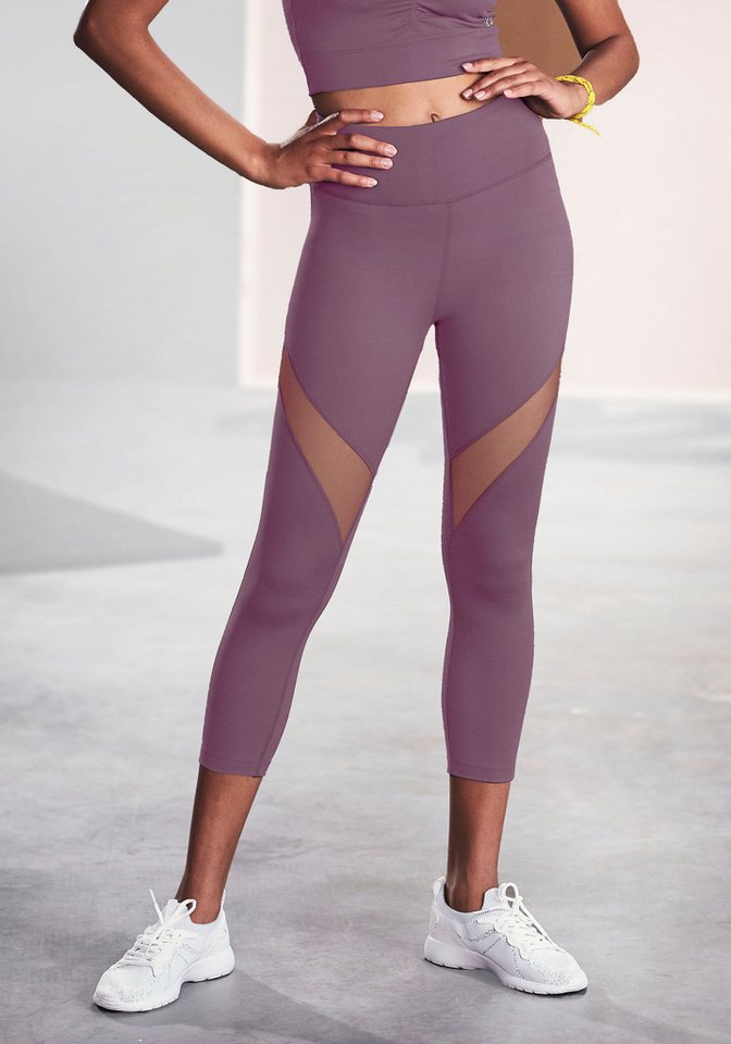 LASCANA ACTIVE Caprileggings -Sport Capri mit kleiner Raffung, Loungewear von LASCANA ACTIVE