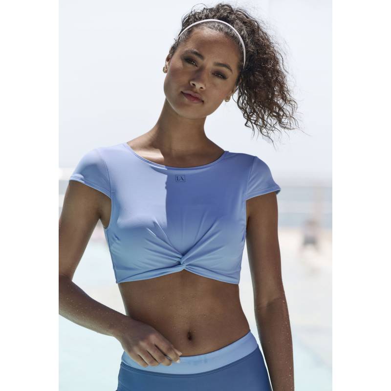 LASCANA ACTIVE Crop-Bikini-Top Damen hellblau Gr.38 Cup A/B von LASCANA ACTIVE