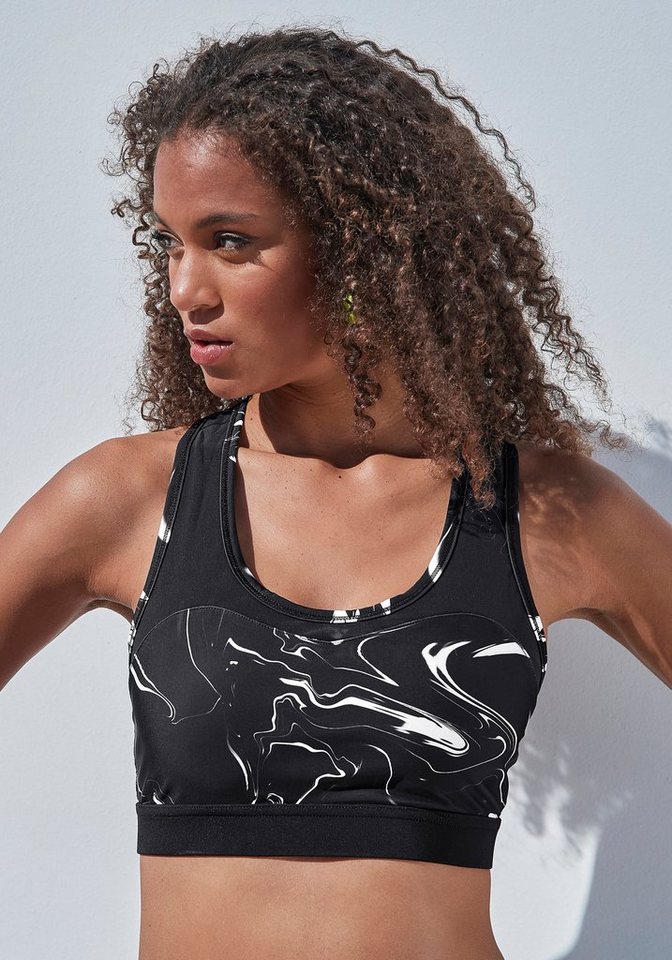 LASCANA ACTIVE Funktionsshirt Black Marble Sporttop mit Racerback und Mesh von LASCANA ACTIVE