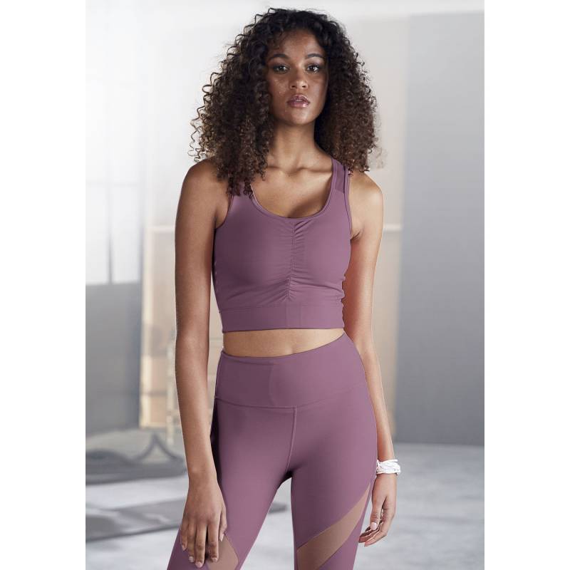 LASCANA ACTIVE Crop-Top Damen lila Gr.M (40/42) von LASCANA ACTIVE