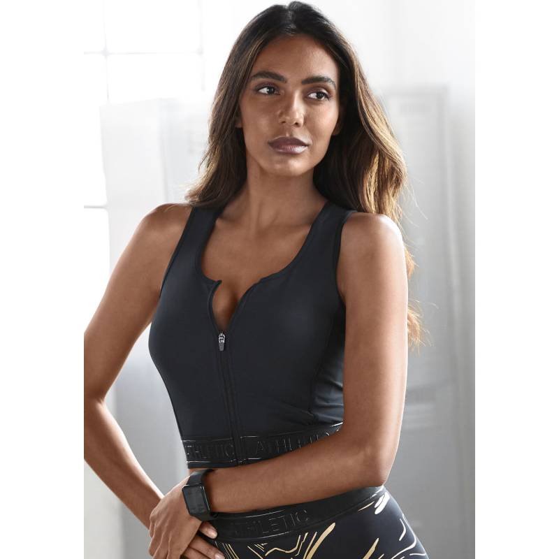 LASCANA ACTIVE Crop-Top Damen schwarz Gr.M (40/42) von LASCANA ACTIVE