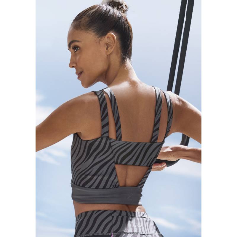 LASCANA ACTIVE Crop-Top Damen schwarz Gr.S (36/38) von LASCANA ACTIVE