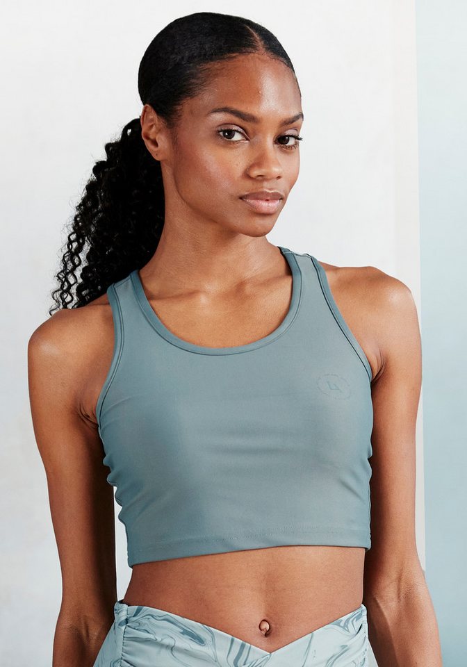 LASCANA ACTIVE Crop-Top Sporttop mit Ringerrücken und Logodruck von LASCANA ACTIVE