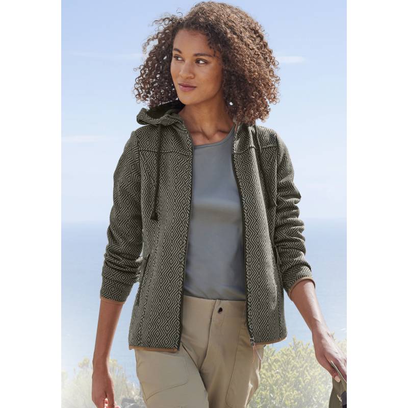 LASCANA ACTIVE Fleecejacke Damen olive Gr.40/42 von LASCANA ACTIVE