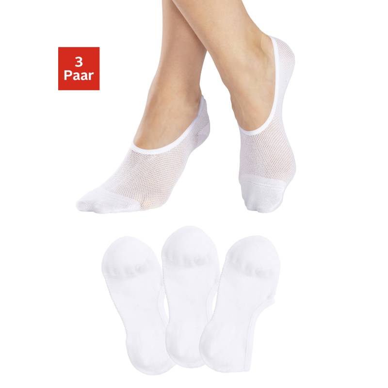 LASCANA ACTIVE Füßlinge Damen 3x weiß Gr.35-38 von LASCANA ACTIVE
