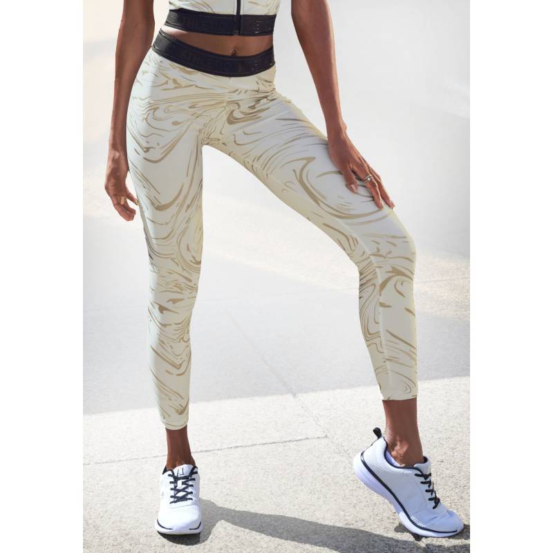 LASCANA ACTIVE Funktionsleggings Damen weiß, silber Gr.S (36/38) von LASCANA ACTIVE