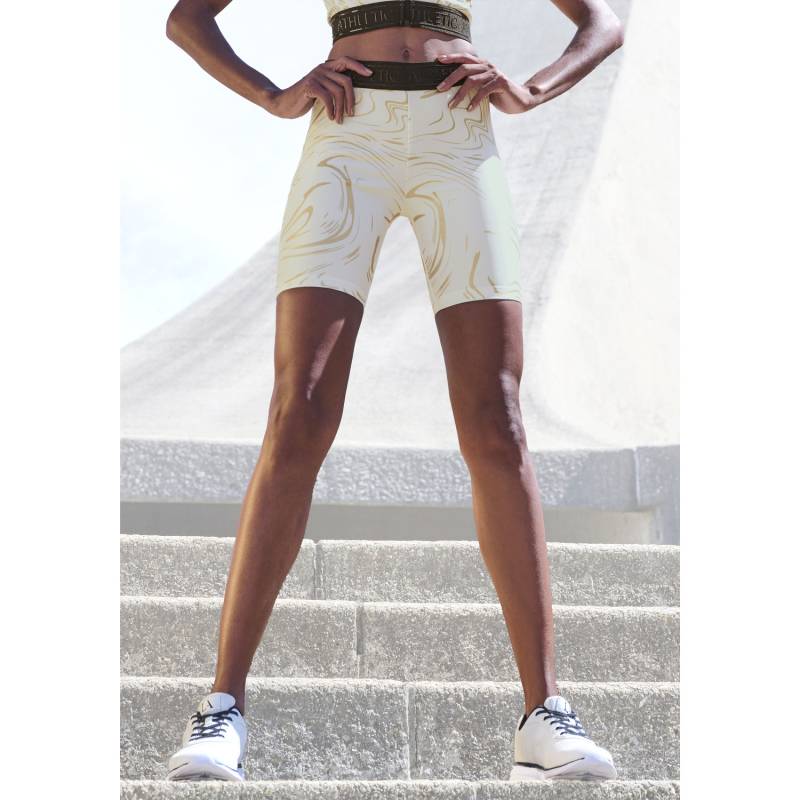LASCANA ACTIVE Funktionsshorts Damen weiß-goldfarben Gr.XS (32/34) von LASCANA ACTIVE