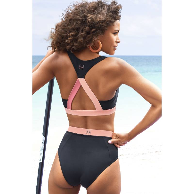 LASCANA ACTIVE Highwaist-Bikini-Hose Damen schwarz Gr.36 von LASCANA ACTIVE