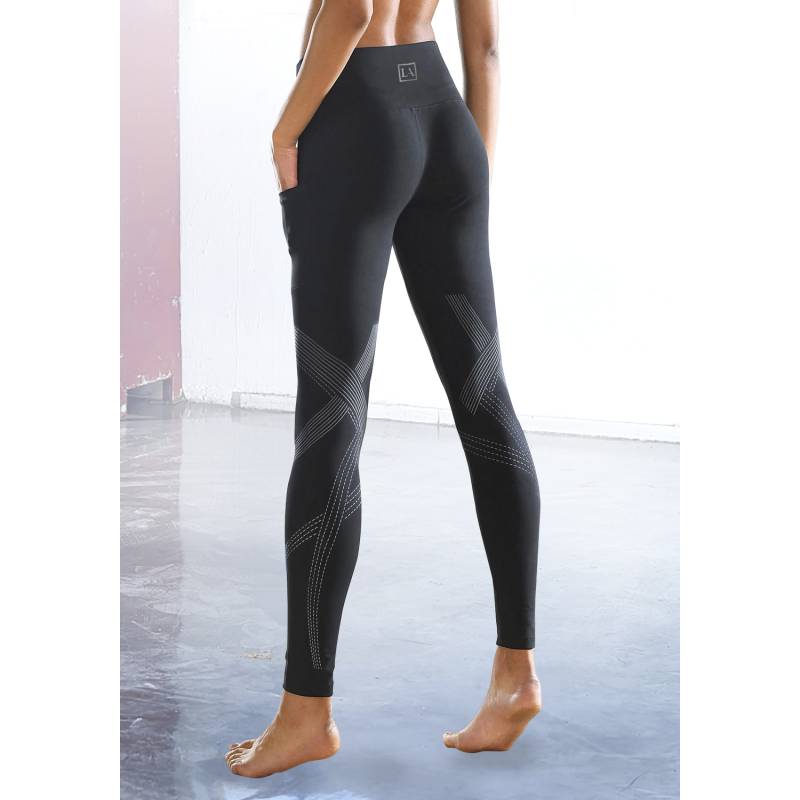 LASCANA ACTIVE Leggings Damen schwarz Gr.48/50 von LASCANA ACTIVE