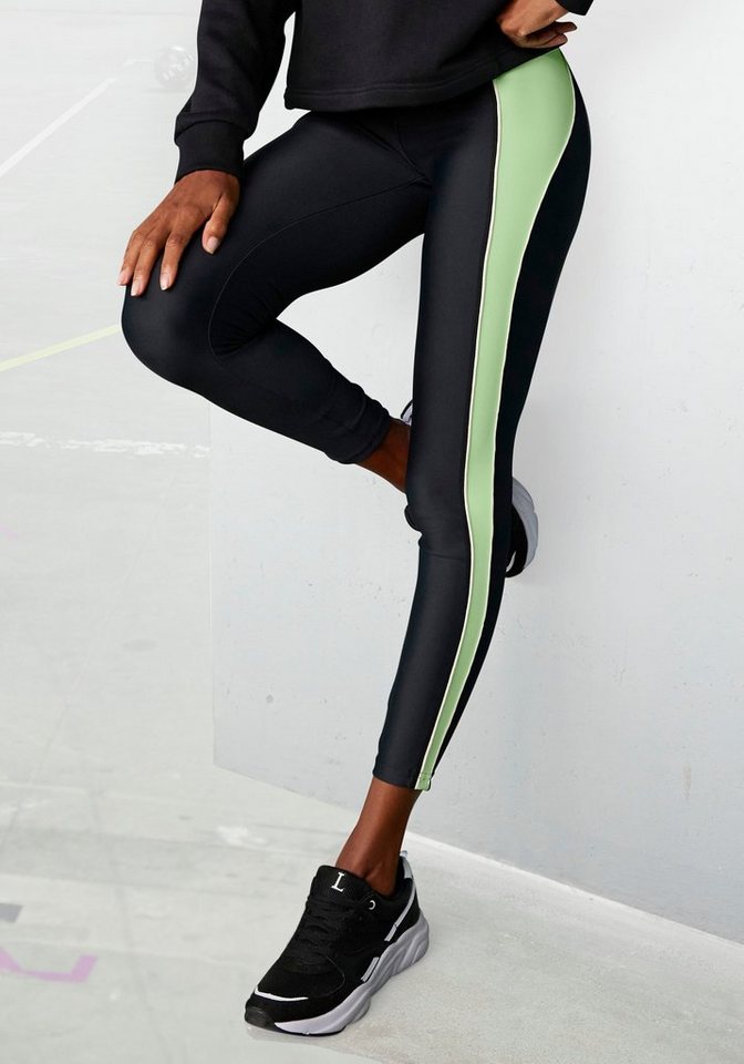 LASCANA ACTIVE Leggings Sporthose mit farblich abgesetztem Seitenstreifen von LASCANA ACTIVE