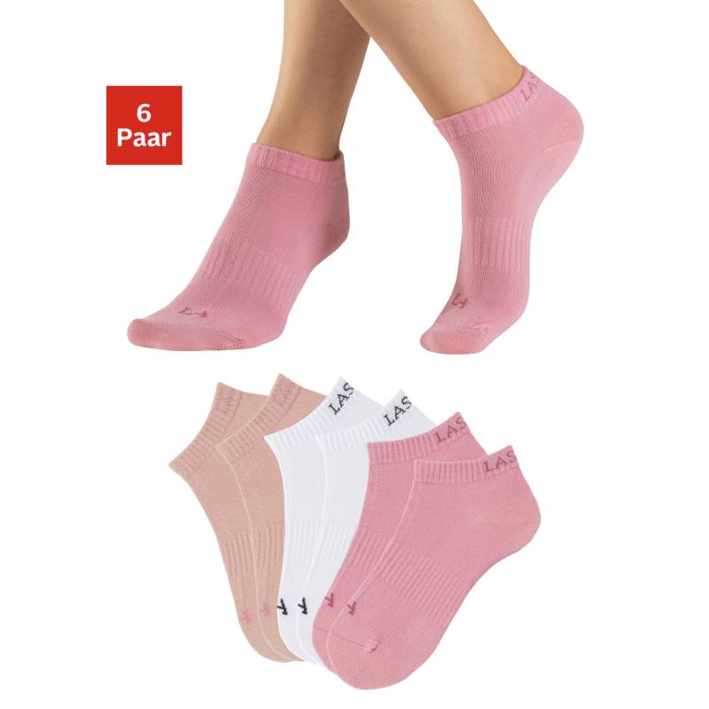 LASCANA ACTIVE Sneakersocken Damen 2x lachs, 2x rosa, 2x weiß Gr.35/38 von LASCANA ACTIVE